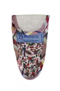 Étui porte-ciseaux Sajou pour ciseaux broderie toile cirée Coquecigrues miniature