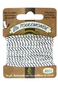 Sajou Rochefort embroidery thread 4001 white-black