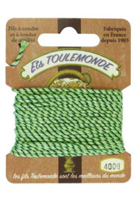 Sajou Rochefort embroidery thread 4009 pale green-black