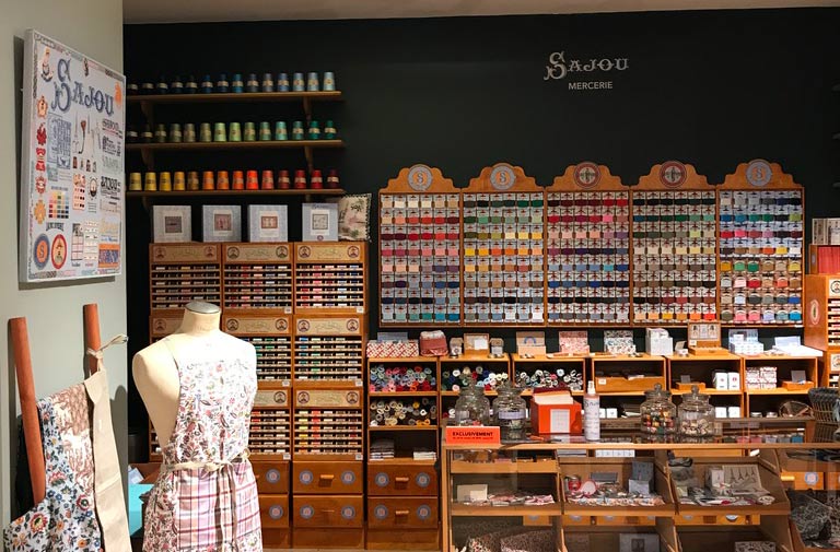 Maison Sajou booth at Le Bon Marché departement store