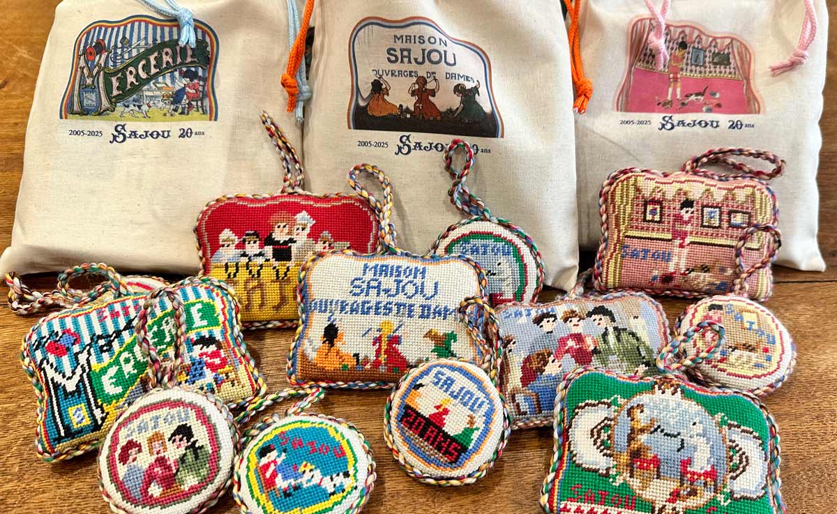 Präsentation der Sajou Puffies Kits für Petit Point